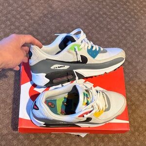 Nike Kids White and Gray Sneakers